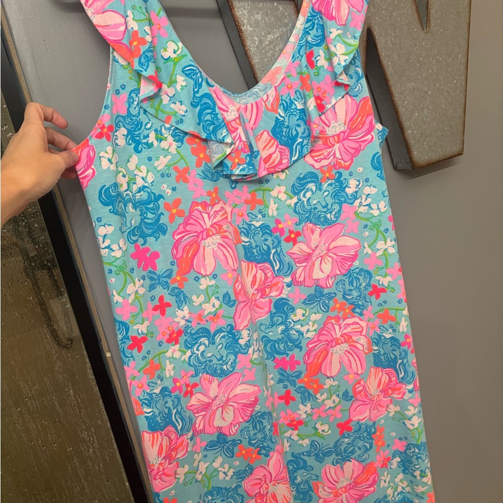 Lilly Pulitzer Blue and Pink Floral Dress
